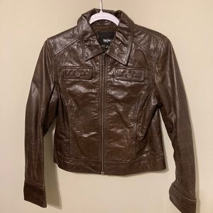 Mossimo brown faux leather jacket